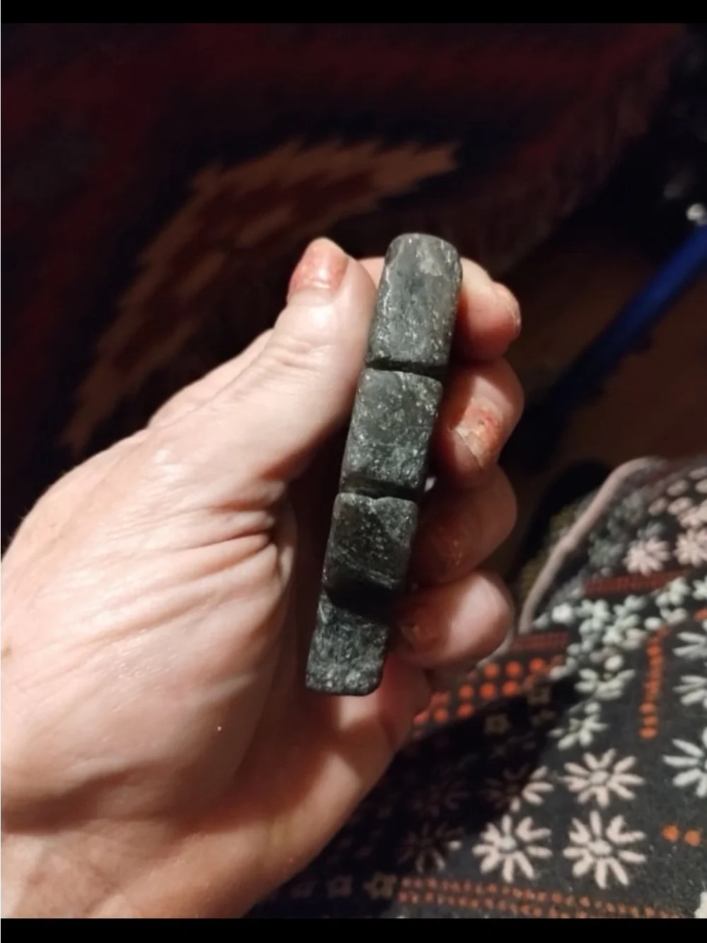 Shungite Leaf Carving